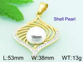 Stainless Steel Stone & Crystal Pendant