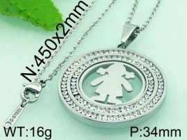 Stainless Steel Stone & Crystal Pendant