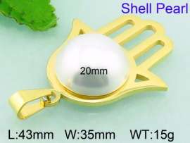 SS Shell Pearl Pendant