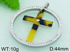 Stainless Steel Stone & Crystal Pendant