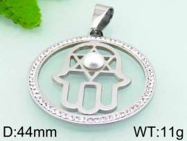 Stainless Steel Stone & Crystal Pendant
