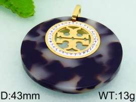 Stainless Steel Stone & Crystal Pendant