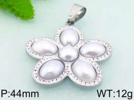 Stainless Steel Stone & Crystal Pendant