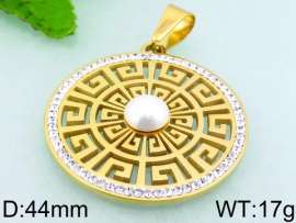 Stainless Steel Stone & Crystal Pendant