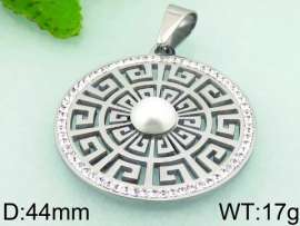 Stainless Steel Stone & Crystal Pendant