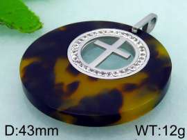 Stainless Steel Stone & Crystal Pendant
