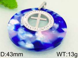 Stainless Steel Stone & Crystal Pendant