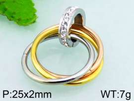 Stainless Steel Stone & Crystal Pendant
