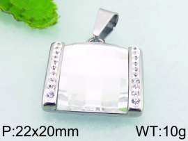 Stainless Steel Stone & Crystal Pendant