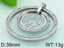 Stainless Steel Stone & Crystal Pendant