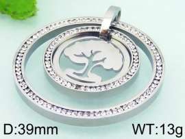 Stainless Steel Stone & Crystal Pendant