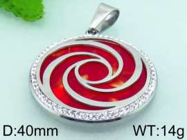 Stainless Steel Stone & Crystal Pendant