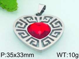 Stainless Steel Stone & Crystal Pendant