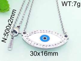 Stainless Steel Stone & Crystal Pendant