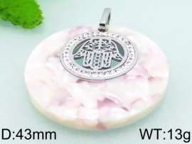 Stainless Steel Stone & Crystal Pendant