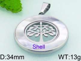 Stainless Steel Stone & Crystal Pendant