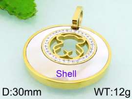 Stainless Steel Stone & Crystal Pendant