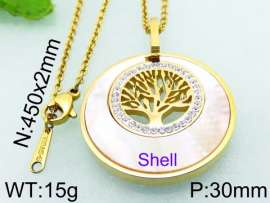 Stainless Steel Stone & Crystal Pendant