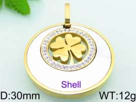 Stainless Steel Stone & Crystal Pendant