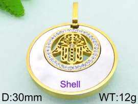 Stainless Steel Stone & Crystal Pendant