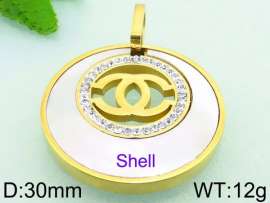 Stainless Steel Stone & Crystal Pendant