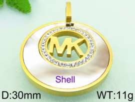 Stainless Steel Stone & Crystal Pendant