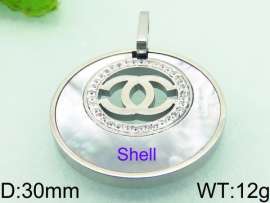 Stainless Steel Stone & Crystal Pendant