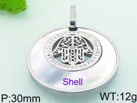 Stainless Steel Stone & Crystal Pendant