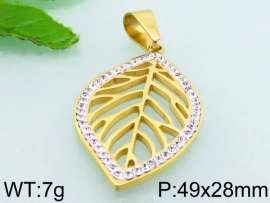 Stainless Steel Stone & Crystal Pendant
