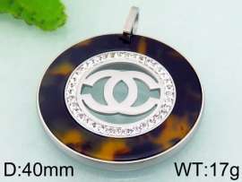 Stainless Steel Stone & Crystal Pendant