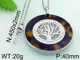Stainless Steel Stone & Crystal Pendant