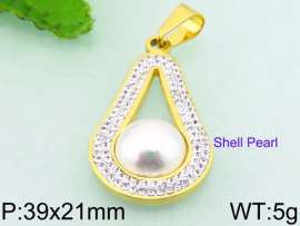 Stainless Steel Stone & Crystal Pendant