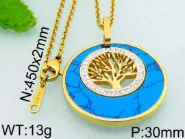Stainless Steel Stone & Crystal Pendant