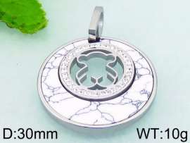Stainless Steel Stone & Crystal Pendant