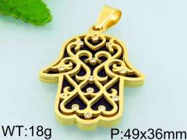 Stainless Steel Stone & Crystal Pendant