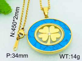 Stainless Steel Stone & Crystal Pendant