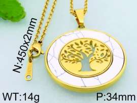 Stainless Steel Stone & Crystal Pendant
