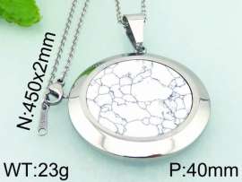 Stainless Steel Stone & Crystal Pendant