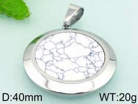 Stainless Steel Stone & Crystal Pendant