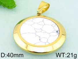 Stainless Steel Stone & Crystal Pendant