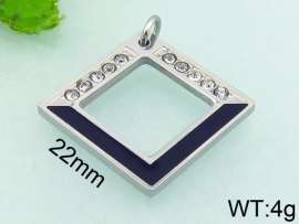 Stainless Steel Stone & Crystal Pendant