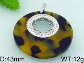 Stainless Steel Stone & Crystal Pendant