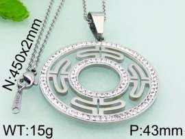 Stainless Steel Stone & Crystal Pendant