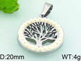 Stainless Steel Stone & Crystal Pendant