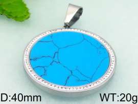 Stainless Steel Stone & Crystal Pendant