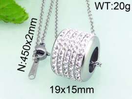 Stainless Steel Stone & Crystal Pendant