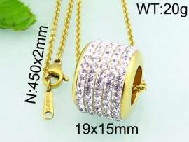 Stainless Steel Stone & Crystal Pendant