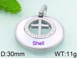 Stainless Steel Stone & Crystal Pendant