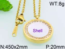 Stainless Steel Stone & Crystal Pendant
