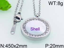 Stainless Steel Stone & Crystal Pendant